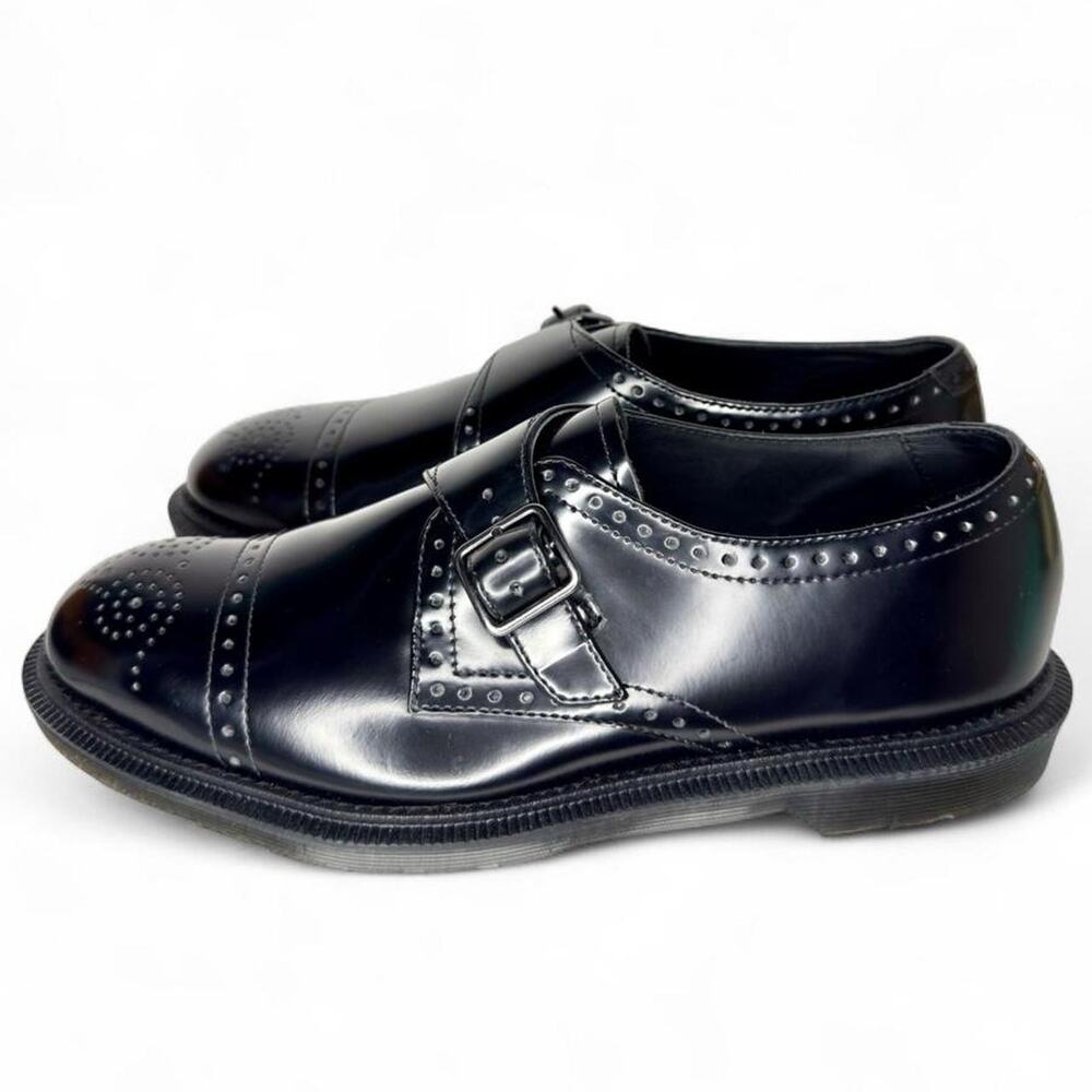 Authentic Doc Martens Cobden Black Monk Strap Shoe Unisex